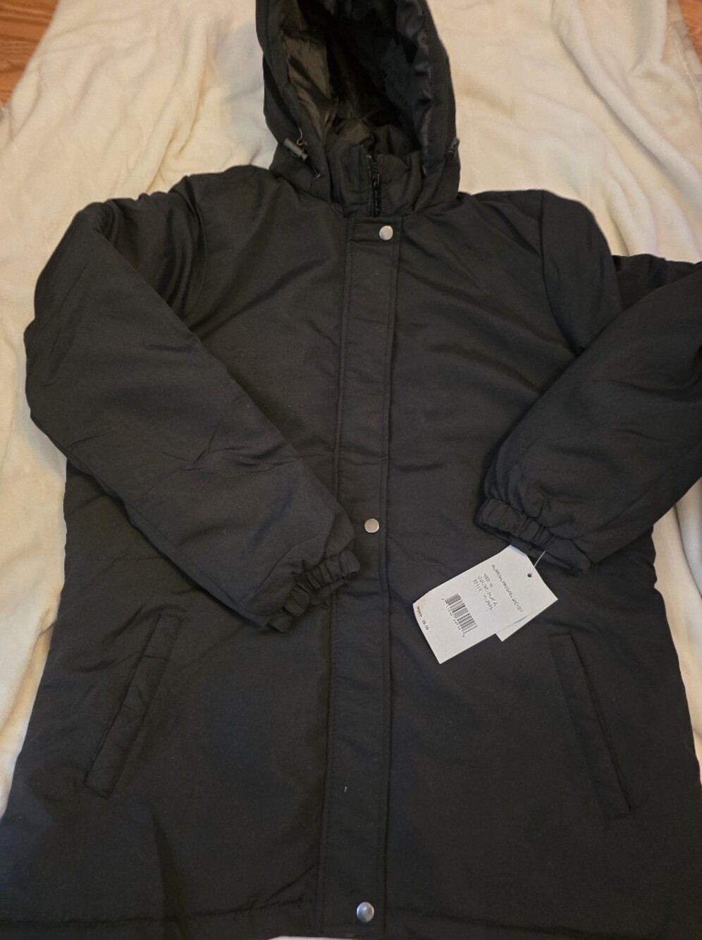 totes Women's Black Hooded Puffer Coat-NWT